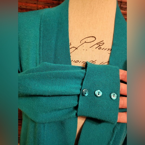 Christopher & Banks Vibrant Teal Cardigan - Picture 4 of 5